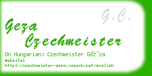 geza czechmeister business card